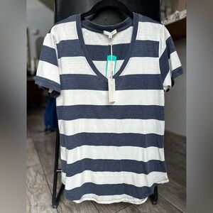 Z SUPPLY Striped V-Neck T-Shirt